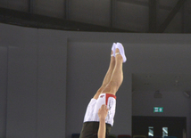 Bakıda batut gimnastikası üzrə Dünya Kubokunda iştirak edəcək idmançıların podium məşqləri. Azərbaycan, 4 mart, 2016